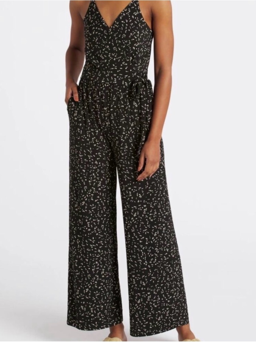 Kaileigh Rochelle Black Knit Sleeveless Jumpsuit, Women's Size Small